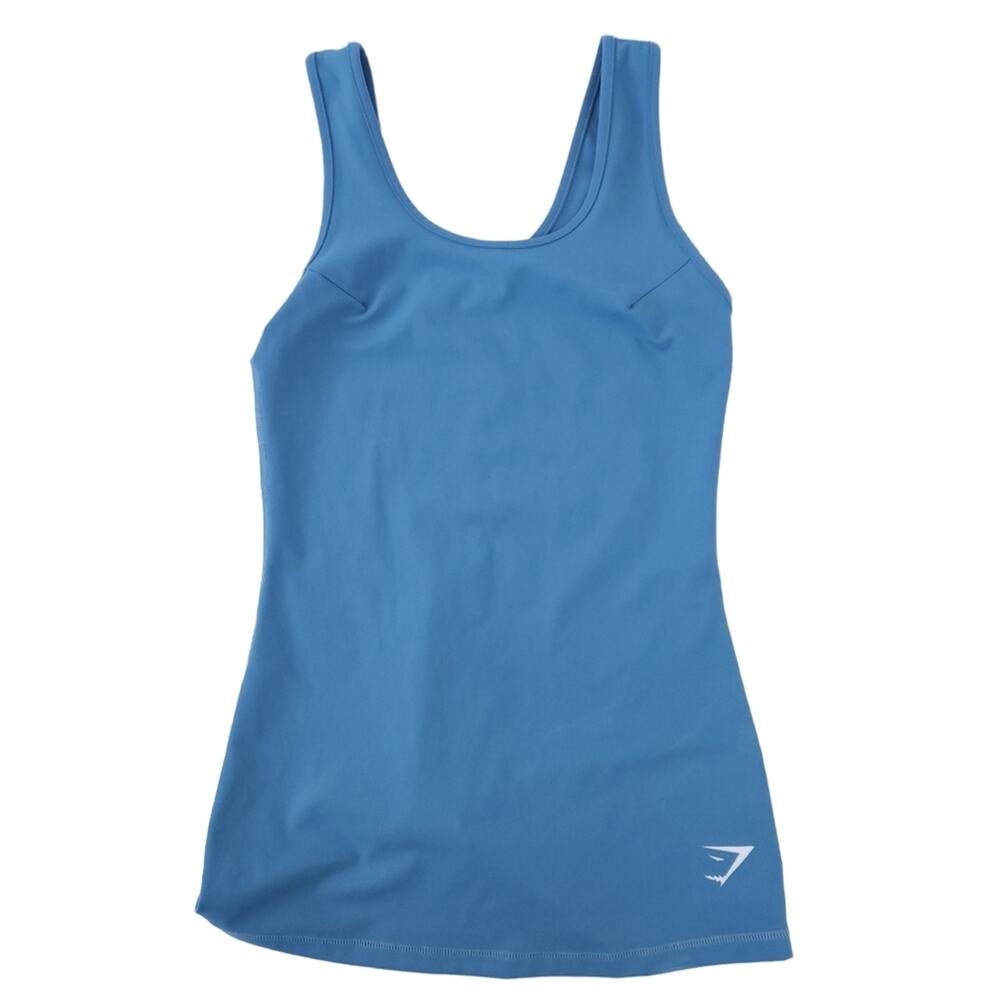 Gymshark Athletic Tank Top XS Blue Athletic Shirt Sleeveless Blue Soft Sleeveles